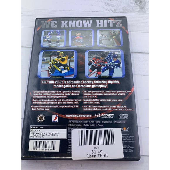 NHL Hitz 2002 - (PS2, 2001) CIB Tested Fast Shipping - Picture 2 of 3